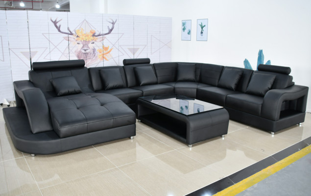 Sofa Couch Polster Neu Wohnlandschaft Design Ecksofa Leder Couchen Sofas U Form