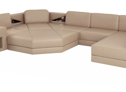 Ecksofa Sofa Couch Polster Garnitur Leder Sofas Ecke Wohnlandschaft U Form xxl