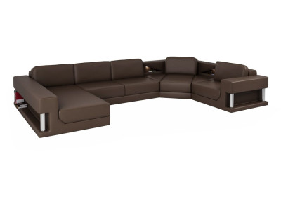 Wohnlandschaft Couch Polster Ecksofa Neu Ledersofa Designer Sofa U Form