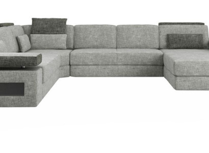 Wohnlandschaft Couch Eck U Form Sofa Eckcouch Ecksofa XXL Stoff Polster