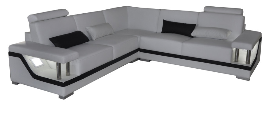 Ledersofa Couch Wohnlandschaft Eck Garnitur Design Modern Eck Sofa L-Form L6002