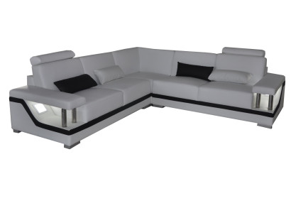 Ledersofa Couch Wohnlandschaft Eck Garnitur Design Modern Eck Sofa L-Form L6002
