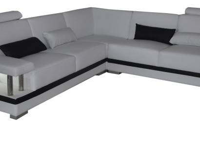 Ledersofa Couch Wohnlandschaft Eck Garnitur Design Modern Eck Sofa L-Form L6002
