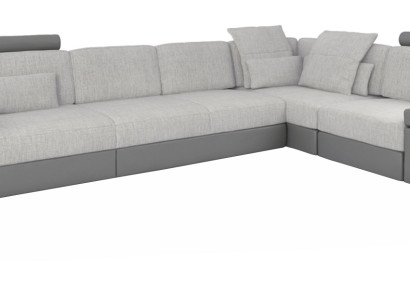 Design moderne Sofa L-Form Sofas Grau NEU Couch Ecke Leder Wohnzimmer Couchen