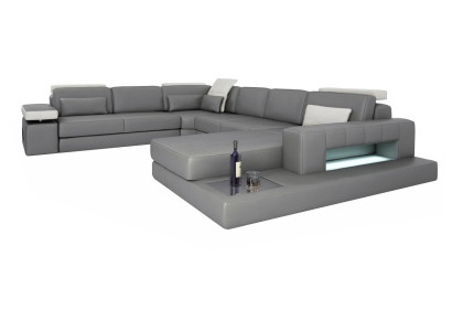Sofas Grau Neu Sofa U-Form Stoffsofa Couch Wohnlandschaft Design Modern Leder