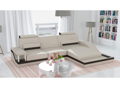 Ecksofa Wohnlandschaft Sofa USB Eck Garnitur Leder Textil Stoff Maßanfertigung