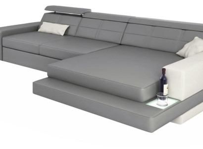 XXL Couch Ecksofa Leder Wohnlandschaft Sofa Design Modern Sofa L-Form