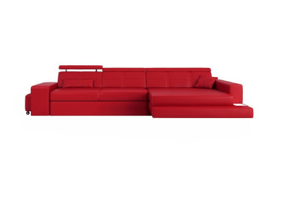 Möbel Ecksofa Leder Sofa Couch Polster Eck Sitz Wohnlandschaft L-Form Neu