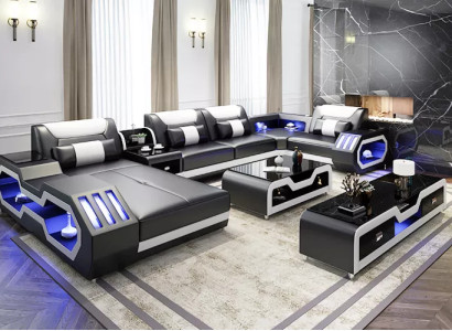 Design Eckgarnitur Ecksofa Sofa Couch Sofas Couchen Tisch 2tlg. Wohnlandschaft
