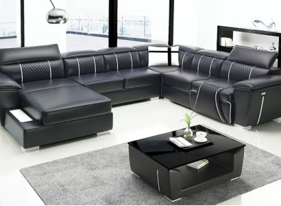 Design Couch Ecksofa Eckgarnitur Sofa Sofas Couchen Tisch 2tlg. Wohnlandschaft
