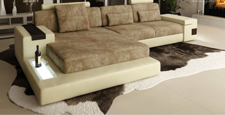 Sofa Couch Ecksofa Eck Ecke Landschaft Polster Design Wohn L Form