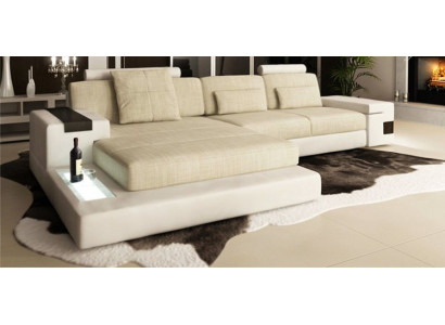 L-form Bettfunktion Couch Leder Sofas Couchen Schlaf Sofa Design Ecksofa