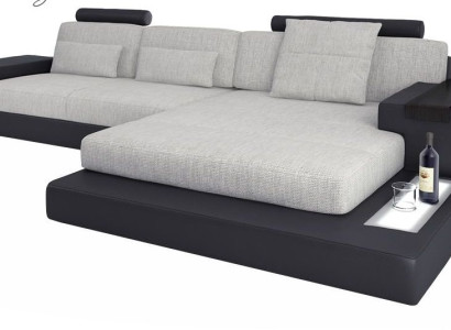 Stoff L-Form Couch Wohnzimmer Ecksofa moderne Design Textil großes Sofa Modern
