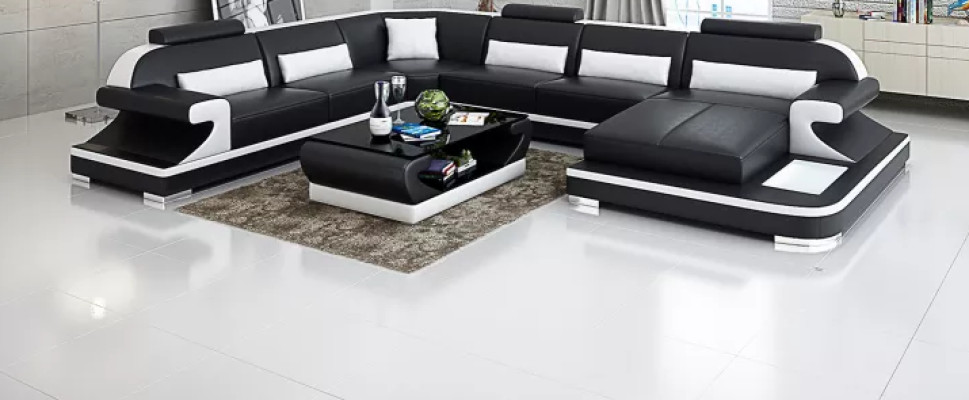 Design Couch Ecksofa Eckgarnitur Sofa Sofas Couchen Tisch 2tlg. Wohnlandschaft