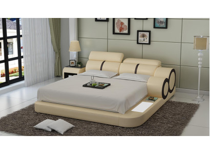 Wasserbett Hotel Doppelbett Betten Komplett Lederbett Polsterbett Wasser Mit USB