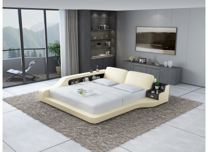 Wasserbett Hotel Doppel Bett Betten Komplett Lederbett Polsterbett Wasser LB8841