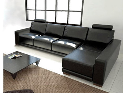 Ledersofa Couch Wohnlandschaft Ecksofa Eck Garnitur Design Modern Sofa A1121C