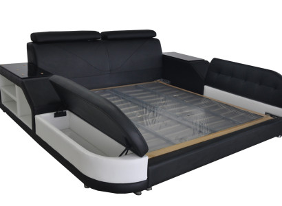 Design Luxus Bett Leder Polster Ehe Moderne Hotel Betten 140/160/180/200