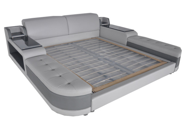 Design Luxus Bett Polster Ehe Hotel Moderne Betten Leder 140/160/180/200 LB8820