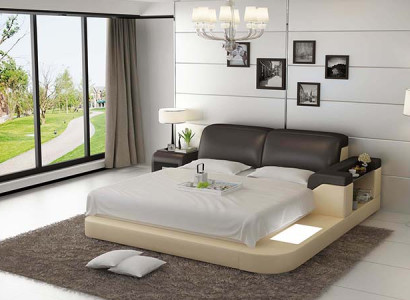 Wasserbett Hotel Doppel Bett Betten Komplett Lederbett Polsterbett Wasser LB8807