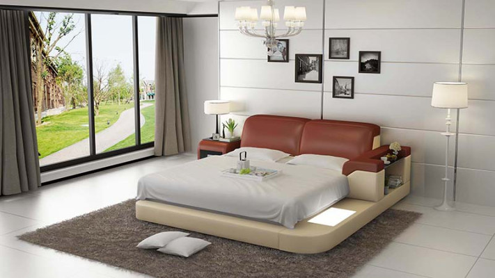 Wasserbett Hotel Doppel Bett Betten Komplett Lederbett Polsterbett Wasser LB8807