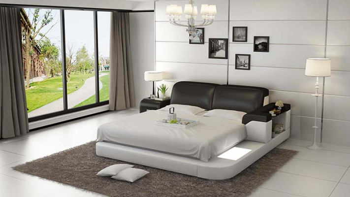 Wasserbett Hotel Doppel Bett Betten Komplett Lederbett Polsterbett Wasser LB8807