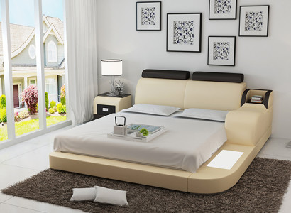 Wasserbett Hotel Doppel Bett Betten Komplett Lederbett Polsterbett Wasser LB8813