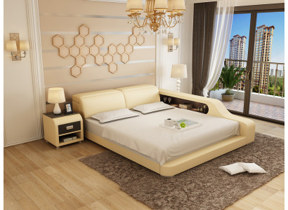 Wasserbett Hotel Doppel Bett Betten Komplett Lederbett Polsterbett Wasser LB8818