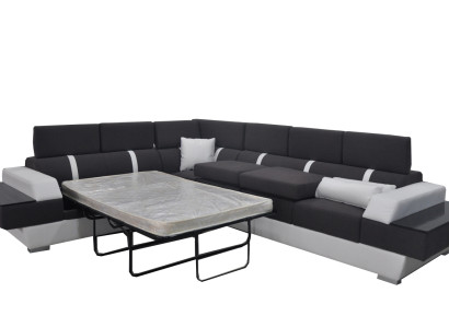 Couchgarnitur Modernes Sofa Ecke Sitzecke Leder Couch Polster Wohnlandschaft USB