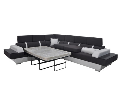 Ledersofa Couch Wohnlandschaft Eck Garnitur Design Modern Sofa L-Form K5015D