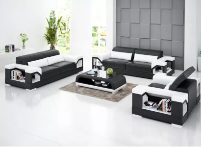 Sofagarnitur 321 Sitzer Couchtisch Wohnlandschaft Ledersofa Modernes Sofa Couch