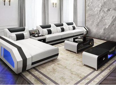 Ecksofa Polster Ecksofa LForm Couchtisch Modernes Sofa Wohnlandschaft 2tlg. Neu