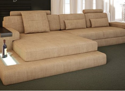 Design Modern Sofa Stoff Braun Ecksofa L Form Couch Wohnlandschaft Sofa Eck Neu