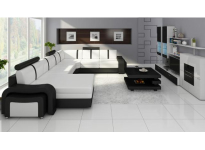 Designer Wohnlandschaft Sofa Polster Ledersofa Ecksofa Couch Ledergarnitur NEU