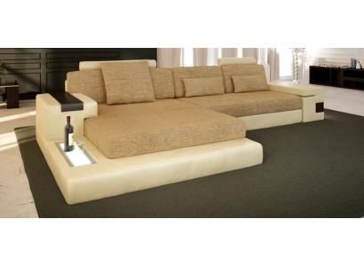 L-Form Sofa Couch Design Couch Textil Modern Polster Wohnlandschaft Ecksofa Neu