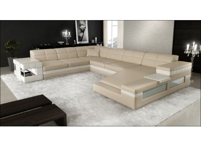 Wohnlandschaft Designer Sofa Couch Big Polster Leder Sofas Eck Ecke Sitz PH3006