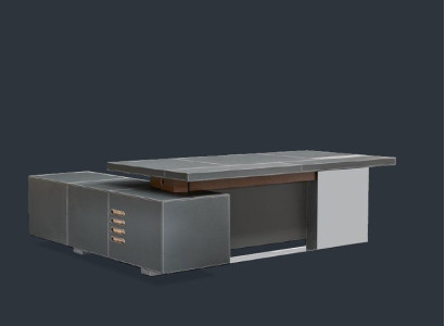 Design Büro Möbel Einrichtung Schreibtisch Eck Tisch Boss Leder Holz