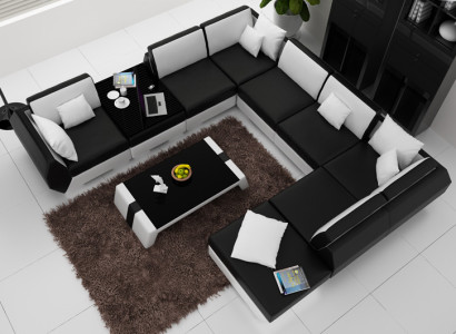 Ledersofa Couch Sofagarnitur Neu Ecksofa Eck Garnitur Design Modern Sofa R7002