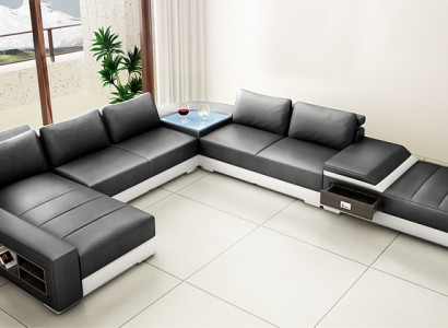 Designer-Komfort U-Form Ecksofa mit Hervorragender Polsterung