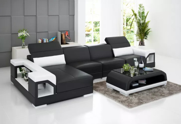 Design Couchen Eckcouch Ledergarnitur Sofa Polster Sofas Ledercouch Wohnzimmer