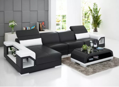 Design Couchen Eckcouch Ledergarnitur Sofa Polster Sofas Ledercouch Wohnzimmer