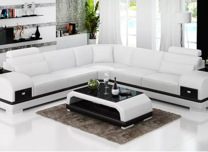 Design Ledergarnitur Couchen Eckcouch Sofa Polster Sofas Ledercouch Wohnzimmer