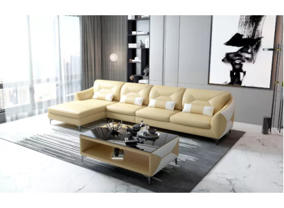 Ledersofa Designer-Sofa Ecksofa L-Form Modernes Sofa Ledersofa Ecksofa Polster