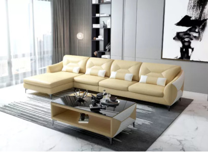Ledersofa Designer-Sofa Ecksofa L-Form Modernes Sofa Ledersofa Ecksofa Polster
