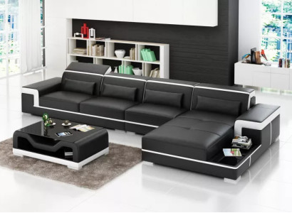 Design Eckcouch Ledergarnitur Wohnzimmer Ledercouch Sofa Polster Couchen Sofas