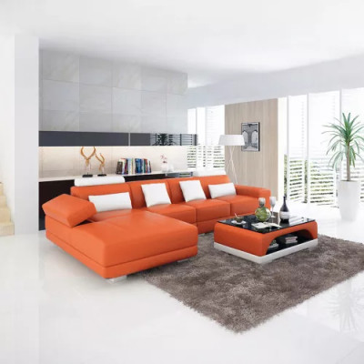 Ledersofa Ecksofa Polster Designer-Sofa Modernes Sofa Ecksofa L-Form