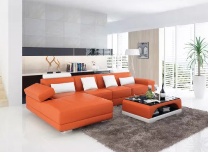 Ledersofa Ecksofa Polster Designer-Sofa Modernes Sofa Ecksofa L-Form