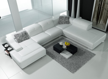 Ecksofa L-Form Designer Sofa Couch Polster Sitz Garnitur Leder Wohnlandschaft