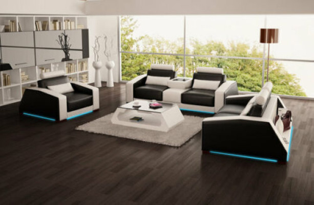 Polster Sofa Couchen Sofas Couch Garnitur Design Garnituren 3+2+1 Sessel