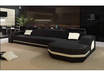 Ledersofa mit USB Wohnlandschaft Ecksofa Eck Garnitur Design Modern Sofa C4011C